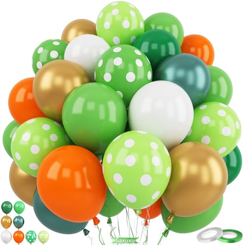 Grün-weiße Luftballons, 30,5 cm, dunkelsmaragdgrüne Punkte, weiß-orange-metallisch, grün-goldfarben, Luftballons für Kinder, Mädchen, Jungen, St. Patrick Day, Festival, Dschungelsafari, Grün-weiße Luftballons, 30,5 cm, dunkelsmaragdgrüne Punkte, weiß-orange-metallisch, grün-goldfarben, Luftballons für Kinder, Mädchen, Jungen, St. Patrick Day, Festival, Dschungelsafari, von Saxuxu