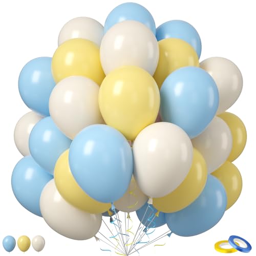 Pastellblau-gelbe Luftballons, 30,5 cm, weißer Sand, Macaron, Gelb, Babyblau, Latex-Party-Ballon für Babyparty, Biene, Bär, Geburtstag, Geschlecht, Enthüllung, Brautschmuck, Hochzeitsdekoration Pastellblau-gelbe Luftballons, 30,5 cm, weißer Sand, Macaron, Gelb, Babyblau, Latex-Party-Ballon für Babyparty, Biene, Bär, Geburtstag, Geschlecht, Enthüllung, Brautschmuck, Hochzeitsdekoration von Saxuxu
