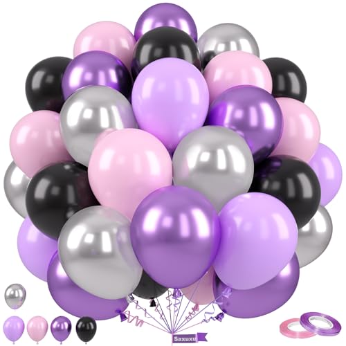 Saxuxu Lila Rosa Luftballons, 30,5 cm Metallic Silber Lila Rosa Schwarz Luftballons Pastell Rosa Lila Latex Ballons für Mädchen Frauen Hochzeit Braut Babyparty Geburtstag Party Dekorationen Saxuxu Lila Rosa Luftballons, 30,5 cm Metallic Silber Lila Rosa Schwarz Luftballons Pastell Rosa Lila Latex Ballons für Mädchen Frauen Hochzeit Braut Babyparty Geburtstag Party Dekorationen von Saxuxu