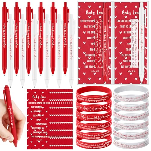 Sayglossy 12 Sets Valentinstag Geschenk Christian John 3:16 Liebeskarten Jesus Herz liebt mich Stift Bibelversen Religiöse Armbänder Silikon Armbänder Christian Valentine Austausch Party für Frau Sayglossy 12 Sets Valentinstag Geschenk Christian John 3:16 Liebeskarten Jesus Herz liebt mich Stift Bibelversen Religiöse Armbänder Silikon Armbänder Christian Valentine Austausch Party für Frau von Sayglossy