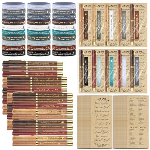 Sayglossy 30 Set christliche Geschenke Bulk Bibelvers Stift Silikon Armband Schrift Lesezeichen inspirierend religiöse Kirche Geschenk für Männer Frauen Sonntag Schule Student Pastor Vatertag Sayglossy 30 Set christliche Geschenke Bulk Bibelvers Stift Silikon Armband Schrift Lesezeichen inspirierend religiöse Kirche Geschenk für Männer Frauen Sonntag Schule Student Pastor Vatertag von Sayglossy