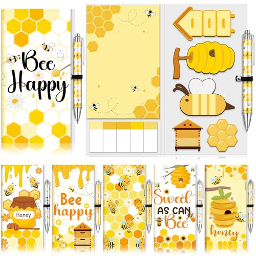 Sayglossy 6 Pcs Cute Bee Sticky Notes Pens Set Cartoon Yellow Bee Honeybee Sticky Notes Pads Self-adhesive Writing Memo Pads Pages Party Favor Supplies Teacher Appreciation Gifts for School Office Sayglossy 6 Pcs Cute Bee Sticky Notes Pens Set Cartoon Yellow Bee Honeybee Sticky Notes Pads Self-adhesive Writing Memo Pads Pages Party Favor Supplies Teacher Appreciation Gifts for School Office von Sayglossy