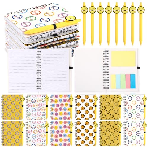 Sayglossy Emotionale Unterstützung, Smiley-Notizbuch mit Haftnotizen, Großpackung, Happy Face, Kugelschreiber, Einschulung, Geschenk für Studenten, Schulanfang, Lehrer, Kollegen (liniertes Tagebuch Sayglossy Emotionale Unterstützung, Smiley-Notizbuch mit Haftnotizen, Großpackung, Happy Face, Kugelschreiber, Einschulung, Geschenk für Studenten, Schulanfang, Lehrer, Kollegen (liniertes Tagebuch von Sayglossy