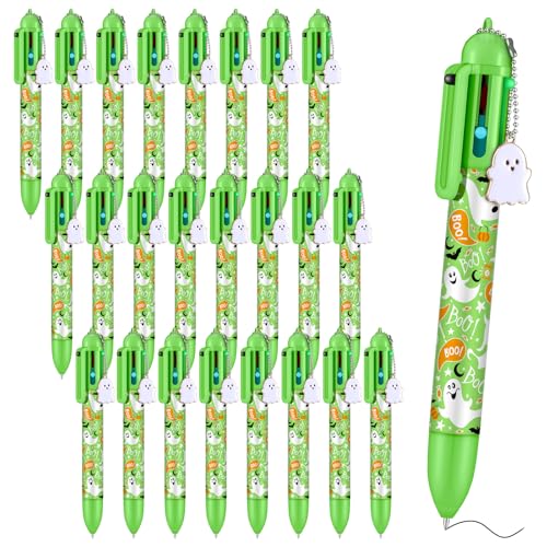 Sayglossy Halloween-Kugelschreiber mit Geister-Charm, 0,7 mm, 6-in-1, mehrfarbig, 6 Farben, einziehbare Kugelschreiber für Büro, Schule, Partyzubehör, Geschenke, 24 Stück Sayglossy Halloween-Kugelschreiber mit Geister-Charm, 0,7 mm, 6-in-1, mehrfarbig, 6 Farben, einziehbare Kugelschreiber für Büro, Schule, Partyzubehör, Geschenke, 24 Stück von Sayglossy