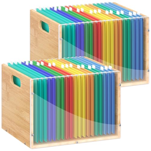 Sbanmao Hängeregistratur-Organizer, transparente Acryl-Aktenbox, Organizer, Bambus-Aktenbox, Aufbewahrungsboxen, tragbarer Akten-Organizer mit Griff für Briefgröße, 2 Stück Sbanmao Hängeregistratur-Organizer, transparente Acryl-Aktenbox, Organizer, Bambus-Aktenbox, Aufbewahrungsboxen, tragbarer Akten-Organizer mit Griff für Briefgröße, 2 Stück von Sbanmao