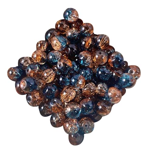 50pcs Zerkleinerte Eisstrukturperlen Mit Loch Mehrfarbig Runde Glasperlen Für Halskette Armbänder Schmuck Handwerk Machen 50pcs Zerkleinerte Eisstrukturperlen Mit Loch Mehrfarbig Runde Glasperlen Für Halskette Armbänder Schmuck Handwerk Machen von Sbshiouu