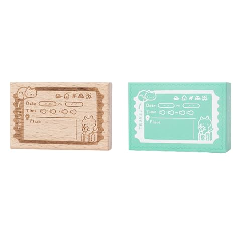Holzstempel zum Basteln, Vintage, Scrapbooking, Kätzchen, für Kartenherstellung, Scrapbooking, Tagebuch, Planer, Fotoalbum, kreatives Stempeln von Sbshiouu