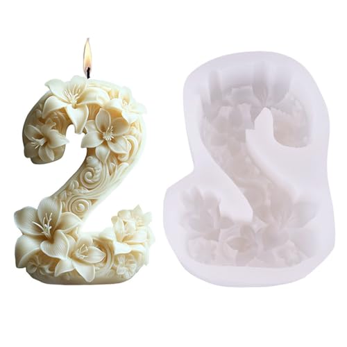 Sbshiouu 3D-Blumen-Silikon-Kerzenformen für handgefertigte Kerzen, Seife, Blumenzahlen, Silikon-Kerzenformen, Epoxidharz, Silikon Sbshiouu 3D-Blumen-Silikon-Kerzenformen für handgefertigte Kerzen, Seife, Blumenzahlen, Silikon-Kerzenformen, Epoxidharz, Silikon von Sbshiouu