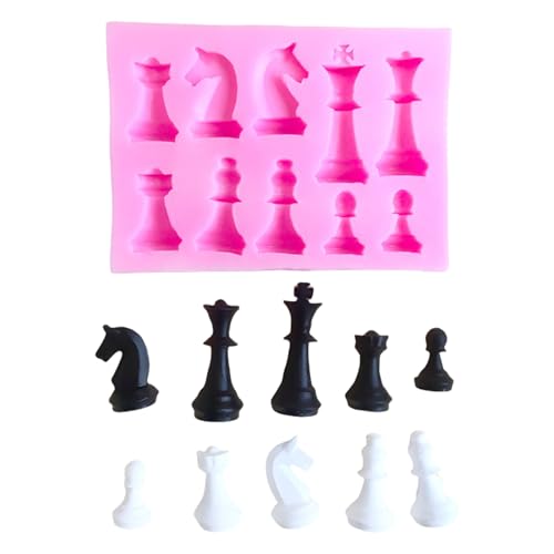 Sbshiouu 3D-Silikonformen in Schachform für Epoxidharz, Kerzen, Seife, Süßigkeiten, Fondant, Schokolade, Kekse, Silikonformen für Kuchen Sbshiouu 3D-Silikonformen in Schachform für Epoxidharz, Kerzen, Seife, Süßigkeiten, Fondant, Schokolade, Kekse, Silikonformen für Kuchen von Sbshiouu
