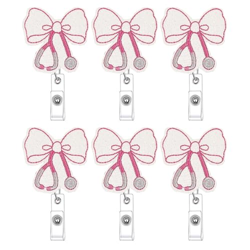 Sbshiouu Anpassbare Clip-Set mit 6 waschbaren Polyestergewebe-Schleifen für Pflegeuniformen und Krankenhauspersonal, verstellbarer Krankenschwester-Etiketten-Clip Sbshiouu Anpassbare Clip-Set mit 6 waschbaren Polyestergewebe-Schleifen für Pflegeuniformen und Krankenhauspersonal, verstellbarer Krankenschwester-Etiketten-Clip von Sbshiouu