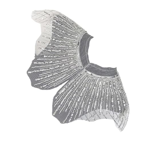 Sbshiouu Auffällige Pailletten-Kragen-Applikationen für Kleidung, Kleid, Nähen, Revers, Hochzeitskleid, Dekorationen Sbshiouu Auffällige Pailletten-Kragen-Applikationen für Kleidung, Kleid, Nähen, Revers, Hochzeitskleid, Dekorationen von Sbshiouu
