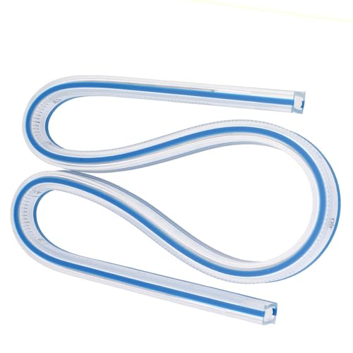Sbshiouu Biegbares Lineal, doppelseitige Skala, Messung zum Zeichnen, Zeichnen, Ingenieurwesen, Nähen, 30 cm, 40 cm, 50 cm oder 60 cm, professionelles Nählineal von Sbshiouu