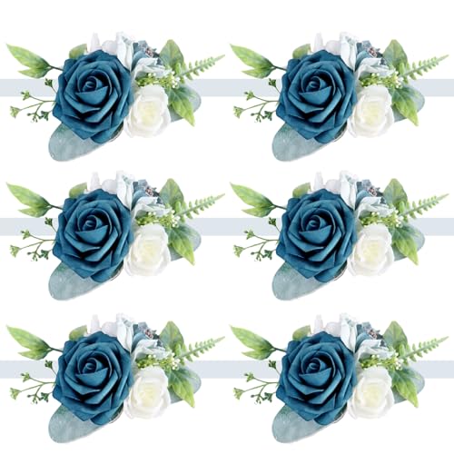 Sbshiouu Elegante künstliche Handgelenk-Blume, Ansteckblume für das Handgelenk, Dekoration für Hochzeiten und formelle Anlässe Sbshiouu Elegante künstliche Handgelenk-Blume, Ansteckblume für das Handgelenk, Dekoration für Hochzeiten und formelle Anlässe von Sbshiouu