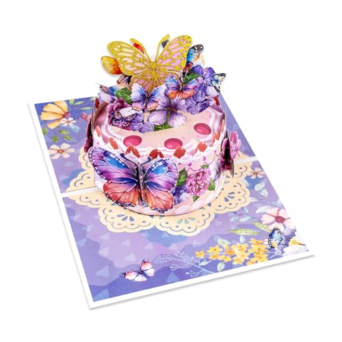 Sbshiouu Handgefertigte Papier Schmetterlingskuchenkarte Mit Umschlag Für Jubiläen Partys Eleganter Geburtstag Mit Schreibraum Gestreifter Schmetterling Kuchen Popup Sbshiouu Handgefertigte Papier Schmetterlingskuchenkarte Mit Umschlag Für Jubiläen Partys Eleganter Geburtstag Mit Schreibraum Gestreifter Schmetterling Kuchen Popup von Sbshiouu