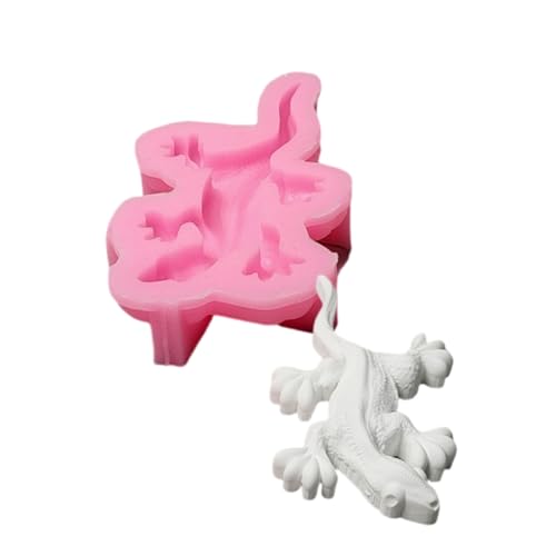 Sbshiouu Lacertilian Silikon-Kerzenformen für Epoxidharz, Kerzen, Seife, Schokolade, Fondant, Silikonform, Zement, Ton, Silikon von Sbshiouu