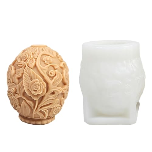 Sbshiouu Silikon-Kerzenformen für 3D-Blumeneier, Epoxidharz, handgefertigte Kerzen, Seife, Blumen-Fondant, Schokolade, Silikon Sbshiouu Silikon-Kerzenformen für 3D-Blumeneier, Epoxidharz, handgefertigte Kerzen, Seife, Blumen-Fondant, Schokolade, Silikon von Sbshiouu