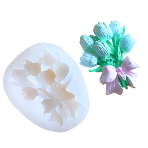 Sbshiouu Silikon-Kerzenformen für Blumensträuße, Epoxidharz, handgefertigt, Kerzen, Seife, Fondant, Süßigkeiten, Kuchen, Schokolade Sbshiouu Silikon-Kerzenformen für Blumensträuße, Epoxidharz, handgefertigt, Kerzen, Seife, Fondant, Süßigkeiten, Kuchen, Schokolade von Sbshiouu