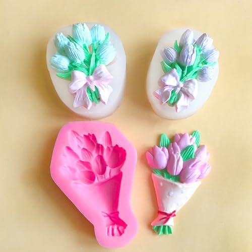 Sbshiouu Silikon-Kerzenformen für Blumensträuße, Epoxidharz, handgefertigt, Kerzen, Seife, Fondant, Süßigkeiten, Kuchen, Schokolade Sbshiouu Silikon-Kerzenformen für Blumensträuße, Epoxidharz, handgefertigt, Kerzen, Seife, Fondant, Süßigkeiten, Kuchen, Schokolade von Sbshiouu