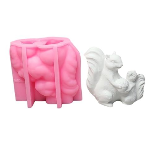 Sbshiouu Silikon-Kerzenformen mit Eichhörnchen, Tierstatue, für Epoxidharz, Kerzen, Seife, Heimdekoration, Gips-Silikon Sbshiouu Silikon-Kerzenformen mit Eichhörnchen, Tierstatue, für Epoxidharz, Kerzen, Seife, Heimdekoration, Gips-Silikon von Sbshiouu