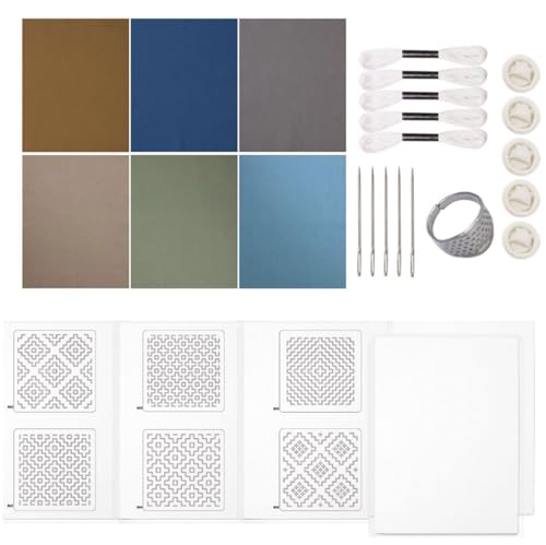 Sbshiouu Stickset für Handarbeiten inklusive Stickstoff Stickgarn Nadel, wasserlösliche Stickerei Sbshiouu Stickset für Handarbeiten inklusive Stickstoff Stickgarn Nadel, wasserlösliche Stickerei von Sbshiouu