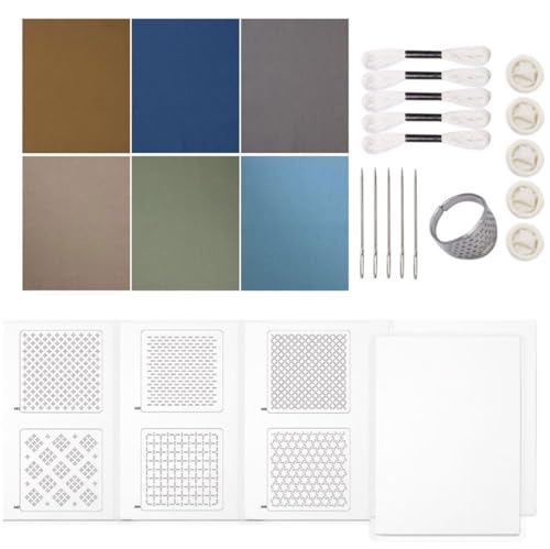Sbshiouu Stickset für Handarbeiten inklusive Stickstoff Stickgarn Nadel, wasserlösliche Stickerei Sbshiouu Stickset für Handarbeiten inklusive Stickstoff Stickgarn Nadel, wasserlösliche Stickerei von Sbshiouu