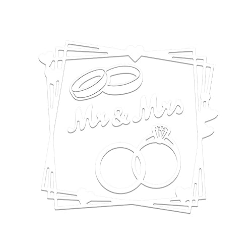1 stücke Silber Mr & Mrs Ringe Metall Stanzformen Cut Die Form für DIY Scrapbooking Hochzeit Karten Papier Herstellung M0Q6 Diecuts Handwerk von Sbyzm