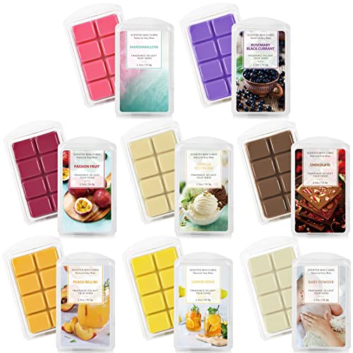 Duftwachswürfe, Duftwachs, Wachswürfel, Wachstörtchen - 100% natürliches Soja - Stark Duftend & Lang Anhaltend, Heimdekoration, für Muttertag, Weihnachten, SPA, Aromatherapie, 8 Düfte x 70,9g Duftwachswürfe, Duftwachs, Wachswürfel, Wachstörtchen - 100% natürliches Soja - Stark Duftend & Lang Anhaltend, Heimdekoration, für Muttertag, Weihnachten, SPA, Aromatherapie, 8 Düfte x 70,9g von Scent-Hi