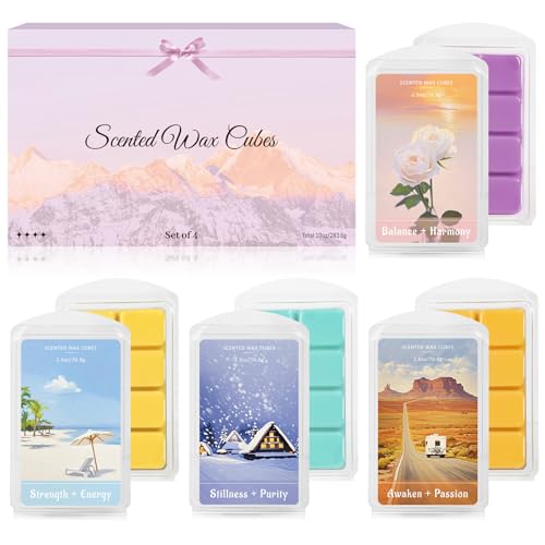 Scent-Hi Duftwachswürfe, Duftwachs, Wachswürfel - Natürliches Soja - 4 Düfte Wachstörtchen, Schwarze Johannisbeere Erdbeere, Grüner Tee Zitrone, Himbeere Orange, Suzuran Ozean, Raumduft, Aromatherapie Scent-Hi Duftwachswürfe, Duftwachs, Wachswürfel - Natürliches Soja - 4 Düfte Wachstörtchen, Schwarze Johannisbeere Erdbeere, Grüner Tee Zitrone, Himbeere Orange, Suzuran Ozean, Raumduft, Aromatherapie von Scent-Hi