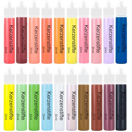 Scentoria 20 Stück Wachsstifte für Kerzen, Kerzen Bemalen Set 30ml, Kerzenstifte, Keramik Bemalen Set, Kerzen Selber Machen Set, Candle Pen, Kerzenstifte zum Verzieren P von Scentoria
