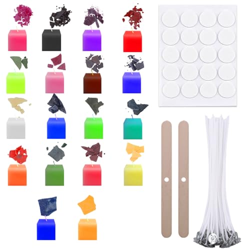 Scentoria A Kerzen Farbe, 18 Farben x 5g, Kerzenfarbe, Kerzenfarben, Kerzenwachs Zum Gießen, Kerzenwachs Farbe, Kerzen Farbe für DIY Kerze, Kerzen Selber Machen Set, Sicher Und Natürlich von Scentoria