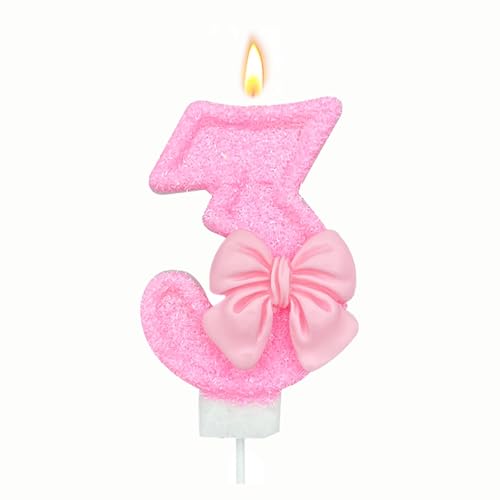 Scentoria Geburtstagskerzen Zahlen, Kerzen 3 Geburtstag Rosa mit Schleife, Geburtstagskerzen, KerzenGeburtstag, Geburtstag Kerzen Rosa für Kinder, Mädchen, Geburtstagsdeko, Geburtstag Party, Jubiläum Scentoria Geburtstagskerzen Zahlen, Kerzen 3 Geburtstag Rosa mit Schleife, Geburtstagskerzen, KerzenGeburtstag, Geburtstag Kerzen Rosa für Kinder, Mädchen, Geburtstagsdeko, Geburtstag Party, Jubiläum von Scentoria
