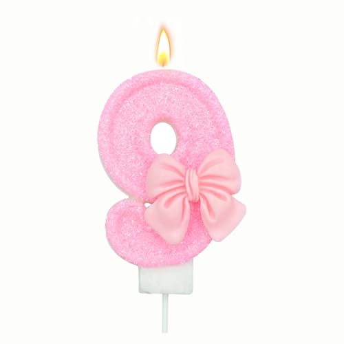 Scentoria Geburtstagskerzen Zahlen, Kerzen 9 Geburtstag Rosa mit Schleife, Geburtstagskerzen, KerzenGeburtstag, Geburtstag Kerzen Rosa für Kinder, Mädchen, Geburtstagsdeko, Geburtstag Party, Jubiläum Scentoria Geburtstagskerzen Zahlen, Kerzen 9 Geburtstag Rosa mit Schleife, Geburtstagskerzen, KerzenGeburtstag, Geburtstag Kerzen Rosa für Kinder, Mädchen, Geburtstagsdeko, Geburtstag Party, Jubiläum von Scentoria