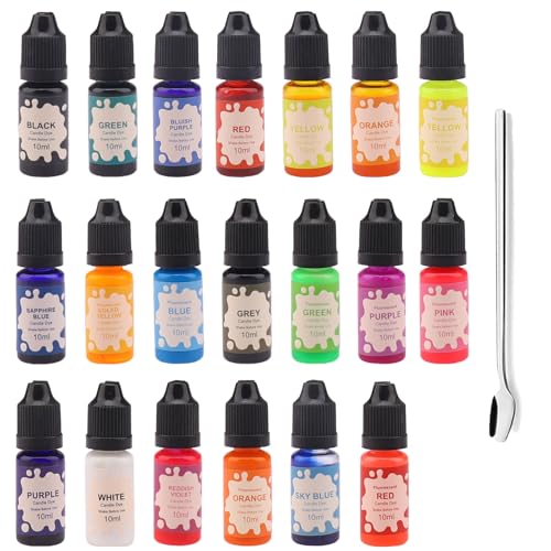 Scentoria Kerzenfarbe, 20 Kerzenfarben mit Löffel, Kerzenwachs Farbe, Kerzen Farbe, Farbe für Kerzenwachs, Kerzenfarben zum Kerzen Gießen, für DIY Kerze,Kerzenherstellung (je 10 ml) Scentoria Kerzenfarbe, 20 Kerzenfarben mit Löffel, Kerzenwachs Farbe, Kerzen Farbe, Farbe für Kerzenwachs, Kerzenfarben zum Kerzen Gießen, für DIY Kerze,Kerzenherstellung (je 10 ml) von Scentoria