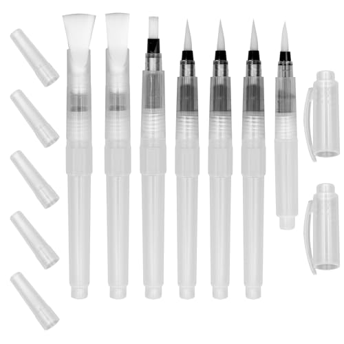 7-teiliges Set Pinsel für Wassertank, Scettar Pinselstift, Pinsel mit Wassertank, nachfüllbar, Wasserfarbe, Wasserpinsel, Wasserbürsten-Stift zum Zeichnen 7-teiliges Set Pinsel für Wassertank, Scettar Pinselstift, Pinsel mit Wassertank, nachfüllbar, Wasserfarbe, Wasserpinsel, Wasserbürsten-Stift zum Zeichnen von Scettar