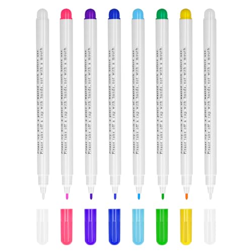 Scettar 8 Stück 7 Farben Stoff Markierstifte, Verschwinden Wasserlösliche Stoff Löschbaren Wasserlöslicher Stift, Trickmarker Wasserlöslich Für Kreuzstich, Nähen, Sticken Und Lederarbeiten Scettar 8 Stück 7 Farben Stoff Markierstifte, Verschwinden Wasserlösliche Stoff Löschbaren Wasserlöslicher Stift, Trickmarker Wasserlöslich Für Kreuzstich, Nähen, Sticken Und Lederarbeiten von Scettar