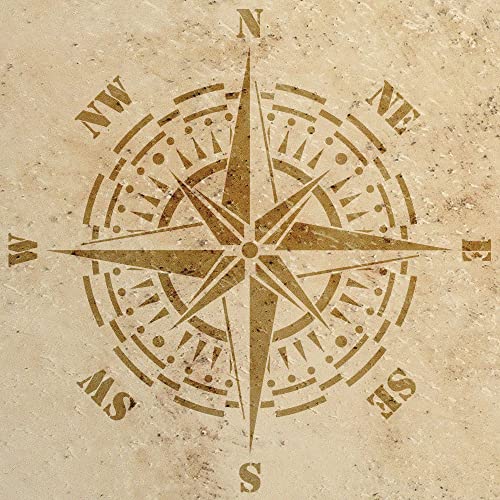 Schablone Kompass (60 cm x 60 cm) von Schablono