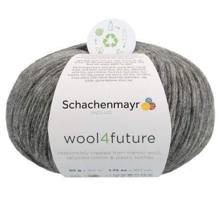 Schachenmayr wool4future Farbe 98, nachhaltige Wolle Cotton Merino zum Stricken oder Häkeln, Baumwollmischgarn Nadelstärke 4 mm von Schachenmayr since 1822