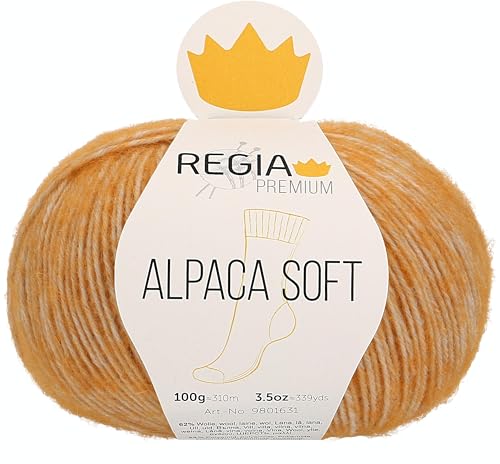 Regia Schachenmayr Premium Alpaca Soft, 100G Gold Handstrickgarne von Regia