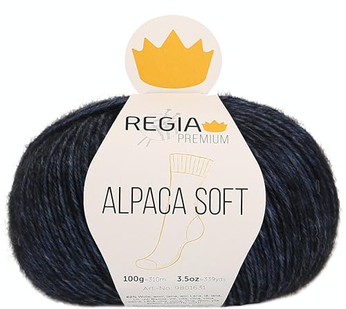 Schachenmayr Regia Premium Alpaca Soft, 100G nachtblau Handstrickgarne von Regia