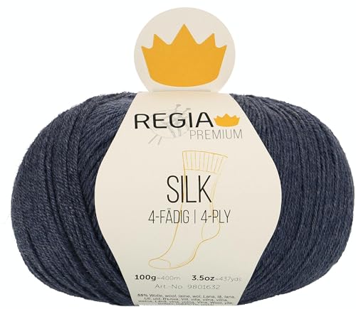 Schachenmayr Regia Premium Silk, 100G jeans mel. Handstrickgarne von Regia