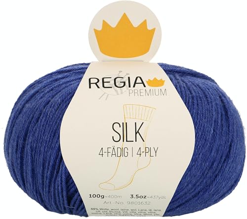 Regia Schachenmayr Premium Silk, 100G Navy Blue Handstrickgarne von Regia