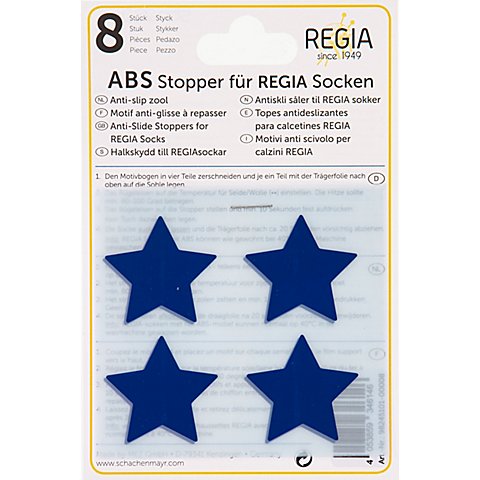 Regia ABS-Sockenstopper "Sterne", blau von Schachenmayr Regia