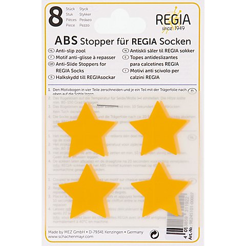 Regia ABS-Sockenstopper "Sterne", gelb von Schachenmayr Regia