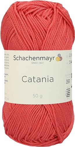 Schachenmayr 9801210-00252 Handstrickgarn, 100% Baumwolle, kamelie, 11,5 x 5,2 x 6 cm, 50 von Schachenmayr since 1822
