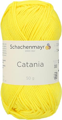 Schachenmayr 9801210-00280 Handstrickgarn, 100% Baumwolle, löwenzahn, 11,5 x 5,2 x 6 cm, 50 von Schachenmayr since 1822
