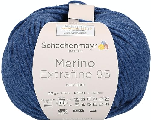 Schachenmayr 9807554-00254 Handstrickgarne, 100% Schurwolle, Jeans, onesize Schachenmayr 9807554-00254 Handstrickgarne, 100% Schurwolle, Jeans, onesize von Schachenmayr since 1822