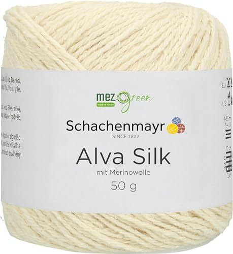 Schachenmayr Alva Silk, 50G natur Handstrickgarne von Schachenmayr since 1822