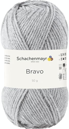 Schachenmayr Bravo, 50G hellgrau meliert Handstrickgarne von Schachenmayr since 1822
