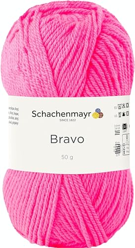 Schachenmayr Bravo, 50G neon pink Handstrickgarne von Schachenmayr since 1822