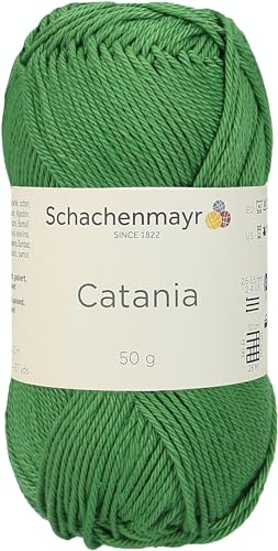 Schachenmayr 9801210-00412 Handstrickgarn, Cotton, moos, 11,5 x 5,2 x 6 cm, 50 von Schachenmayr since 1822